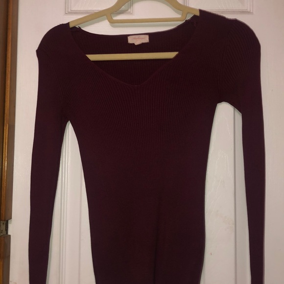 Burgundy long sleeve top - Picture 1 of 1